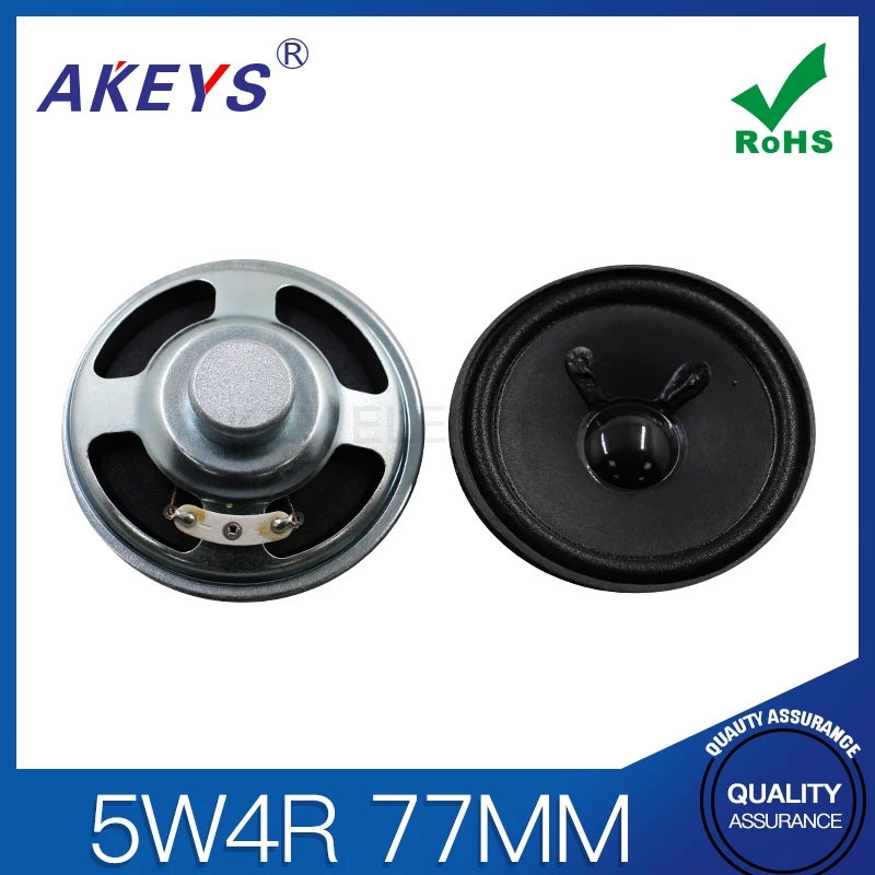 5W4R 77MM CIRCULAR OUTER MAGNETIC SPEAKER PHONOGRAPH ENTERTAINMENT MACHINE AMPLIFIER SPEAKER