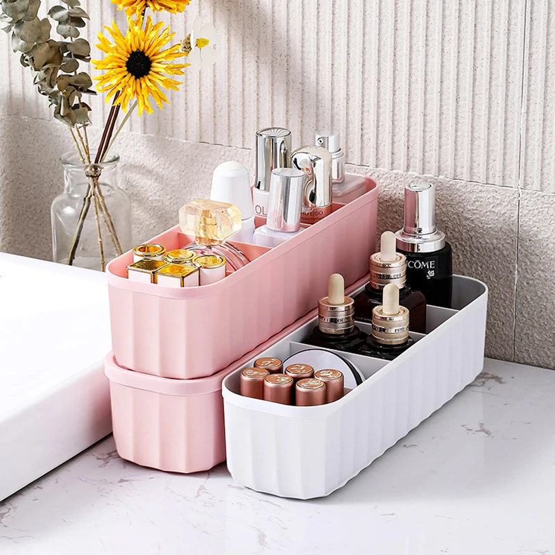 ใหม่5กริดชุดชั้นในถุงเท้าเก็บกล่อง Stackable แต่งหน้าแปรงลิปสติกผู้ถือ Desktop Organizer ถังผู้ถือสายเคเบิล