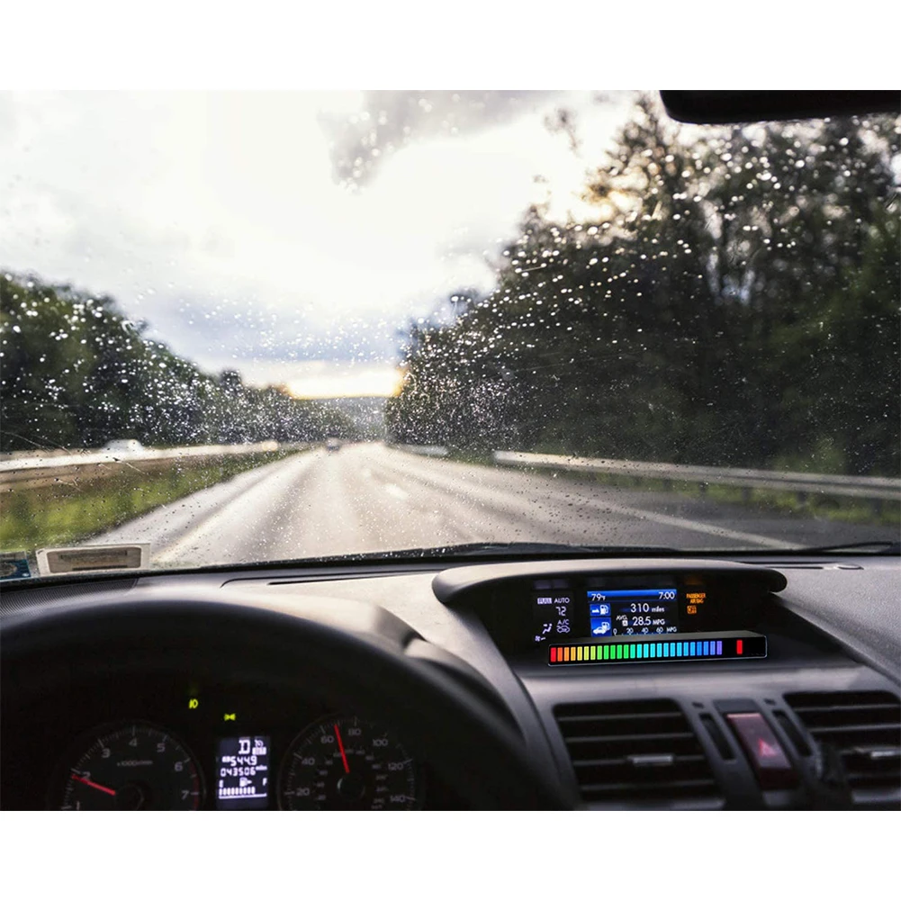 3D Level Light Bar Novelty Rhythm Lamp Creative RGB Music Sound Control PC Desktop Setup Backlight Car Vehicle Atmosphere Light