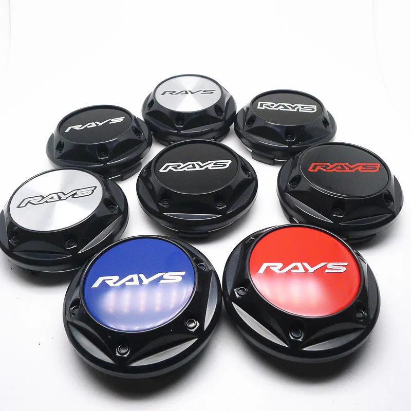 

4pcs 68mm For RAYS Car Wheel Rim Center Hub Cap Cover 45mm Badge Emblem Water-proof Sticker