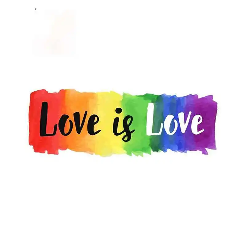 

Fuzhen Boutique Decals Exterior Accessories Love Is Love Gay Pride LGBT Car Stickers Sunscreen Vinyl Bumper Trunk Graphics Decal