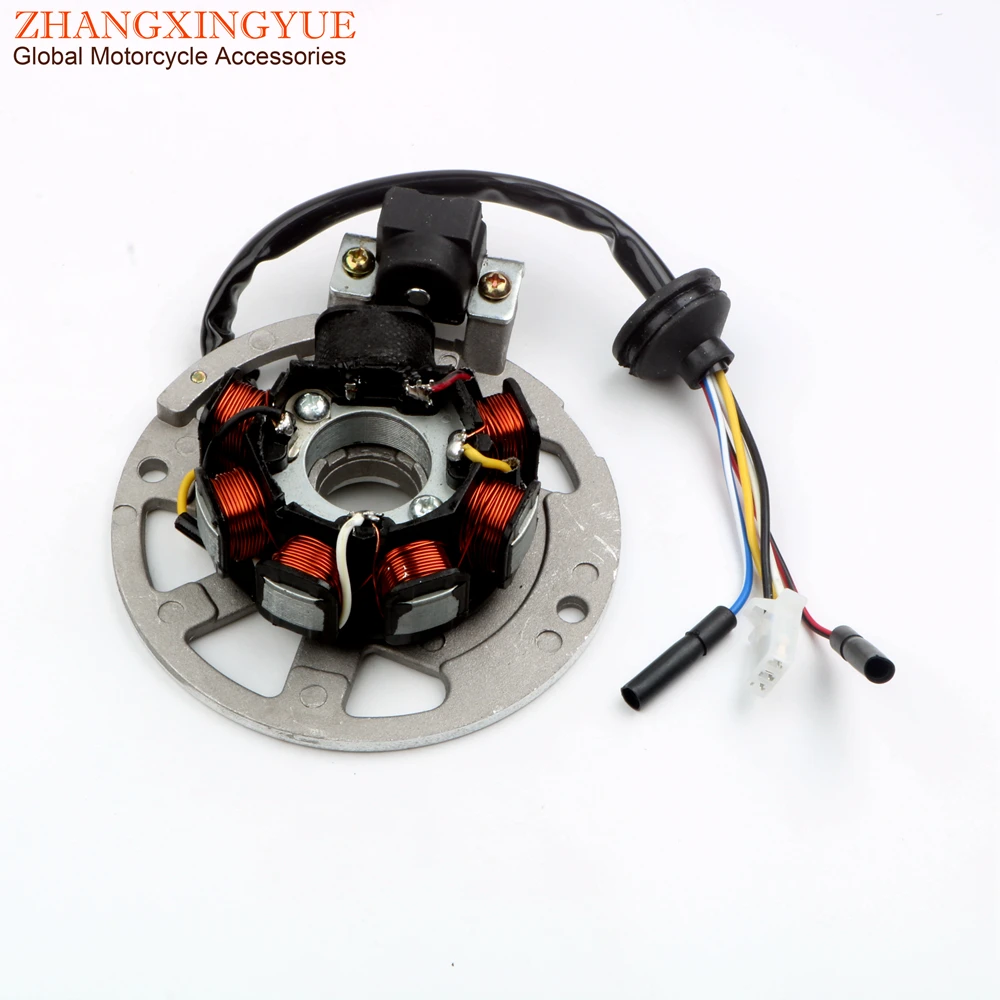 7 coil 6 wire Scooter Coil Magneto Stator for Keeway Hacker Hurricane 50 Matrix SP Pixel RY6 RY8 Swan 50cc 2009 2-stroke