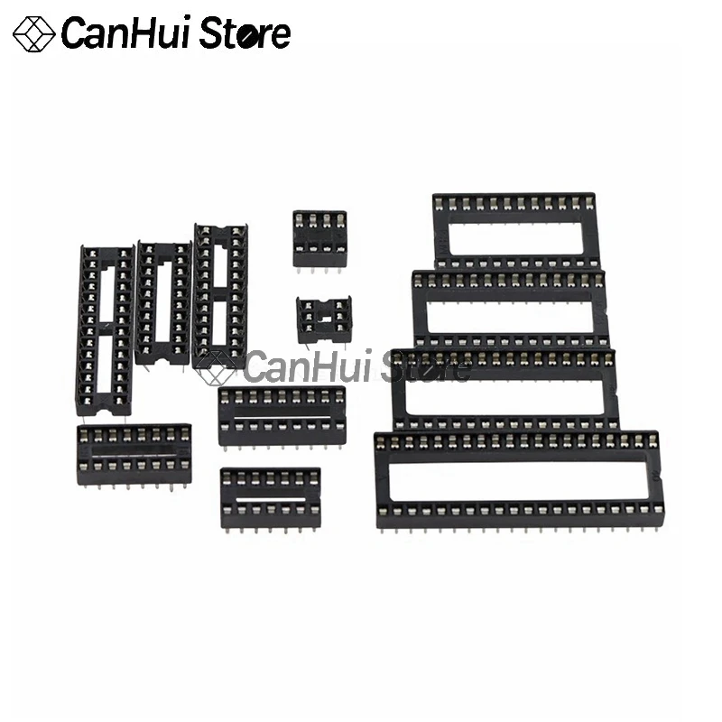 10PCS IC Sockets 2.54MM DIP6 DIP8 DIP14 DIP16 DIP18 DIP20 DIP28 DIP40 pins Connector DIP Socket 6 8 14 16 18 20 24 28 32 40 pin