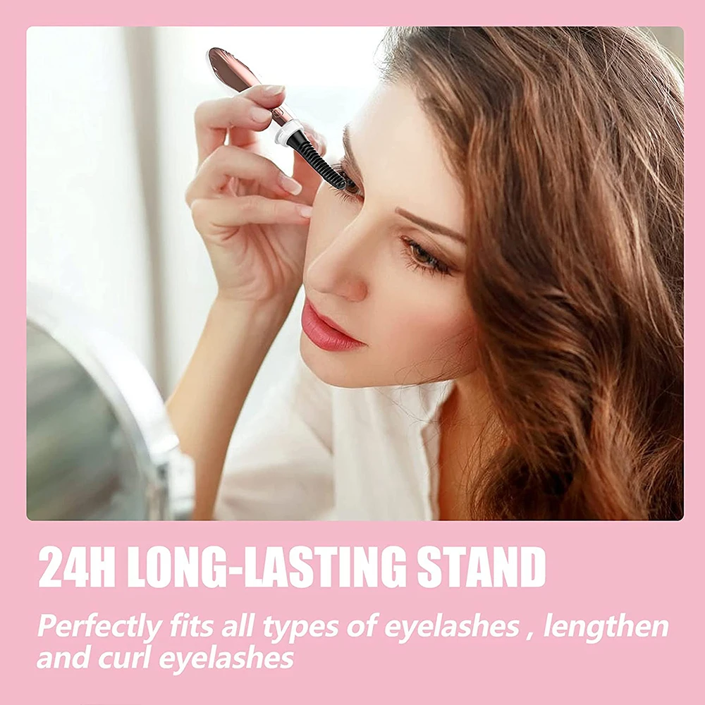 Electric Heated Eyelash Curler Rechargeable Makeup Eyelash Curler Curling Eyelashes Tools 24 Hours Long Lasting Eyelashes Curl image 4