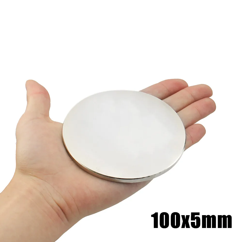 1pcs 100x5mm Super Powerful Strong Bulk Small Round NdFeB Neodymium Disc Magnets Dia 100mm x 5mm N35  Rare Earth NdFeB Magnet