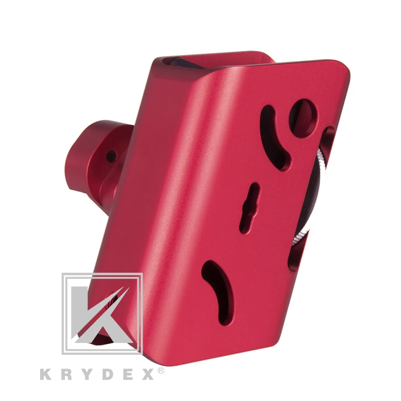 KRYDEX IPSC Aluminum Holster RED Magazine Pouch Mag USPSA Competition Shooting Multi-Angle Adjustment Speed Shooter Pistol Race