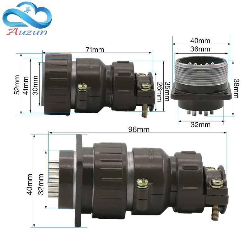 Aviation Plug Socket Round Connector P32 Series 4.8.10.12.14.19Core Diameter 32MM