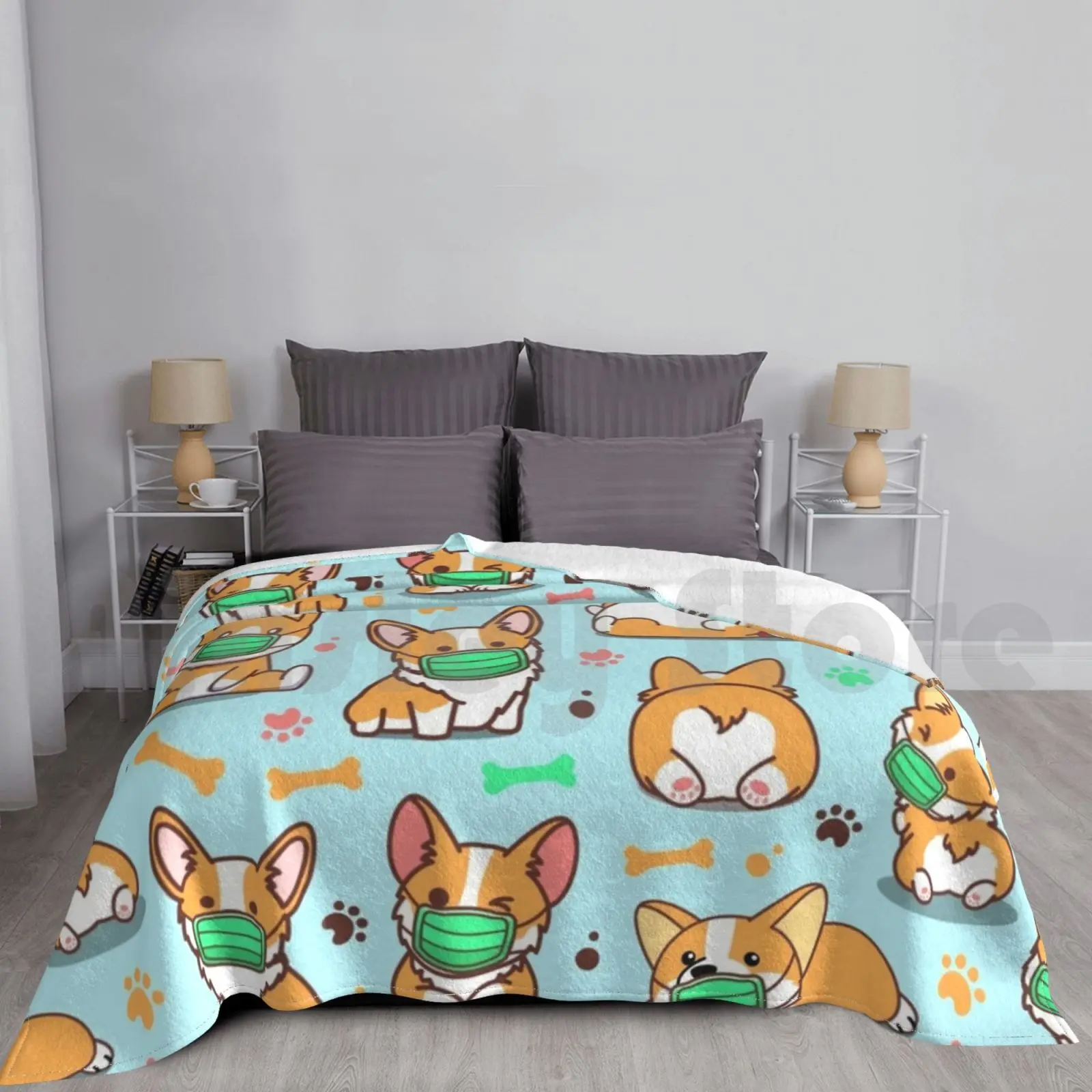 

Blanket Corgi Quarantine Funny Hat Corgi Corgi Corgi Reusable Corgi For Mouth Corgi Dust Corgi