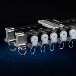ZSHINE Ivory Champagne Heavy Flexible Tracks for Bay Window, Aluminum Alloy, Curtain Accessories, 2 Colors
