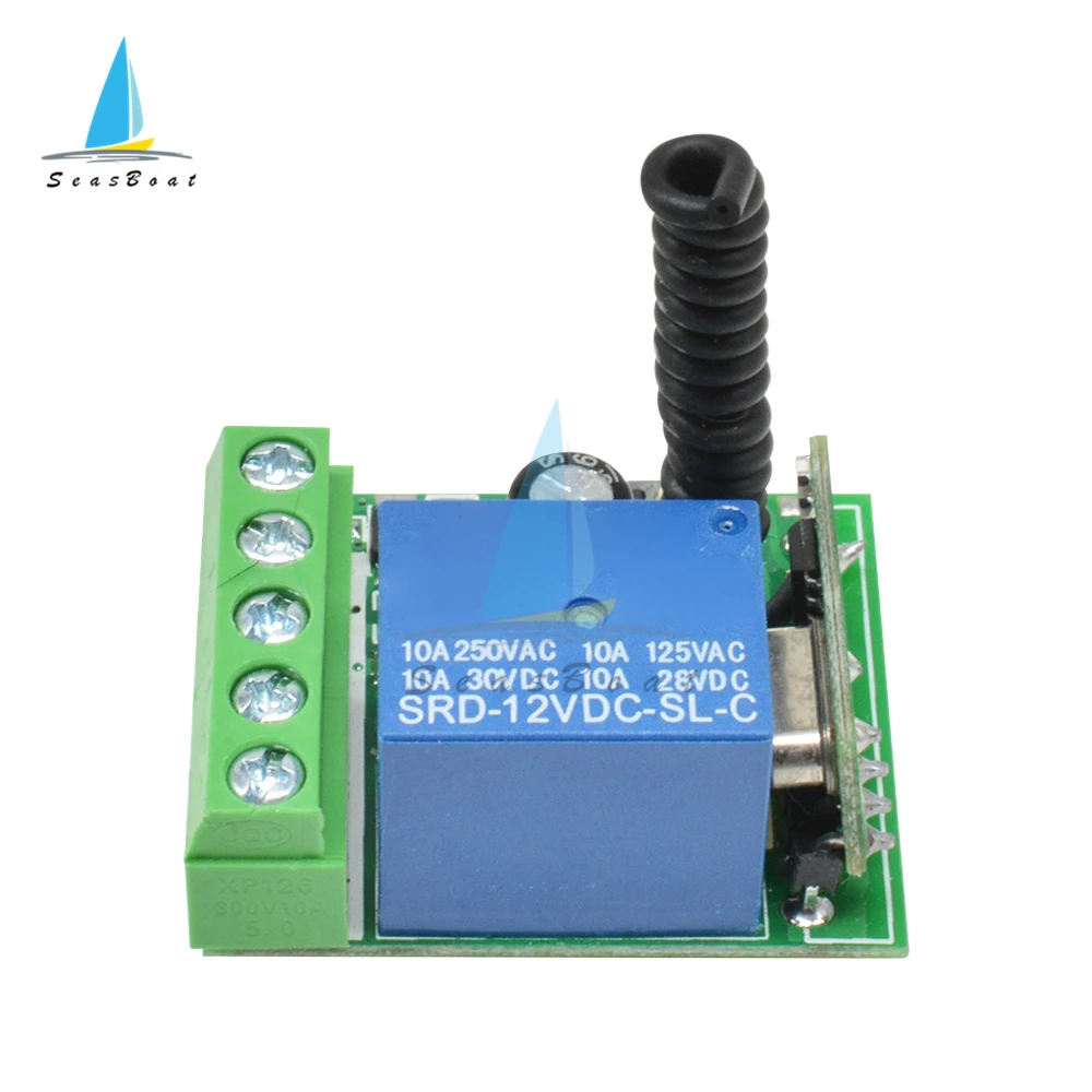 DC 12V 1 Channel 315MHz/433MHz Wireless Relay Module RF Remote Control Switch Ooscillator Receiver Control Lehr Board