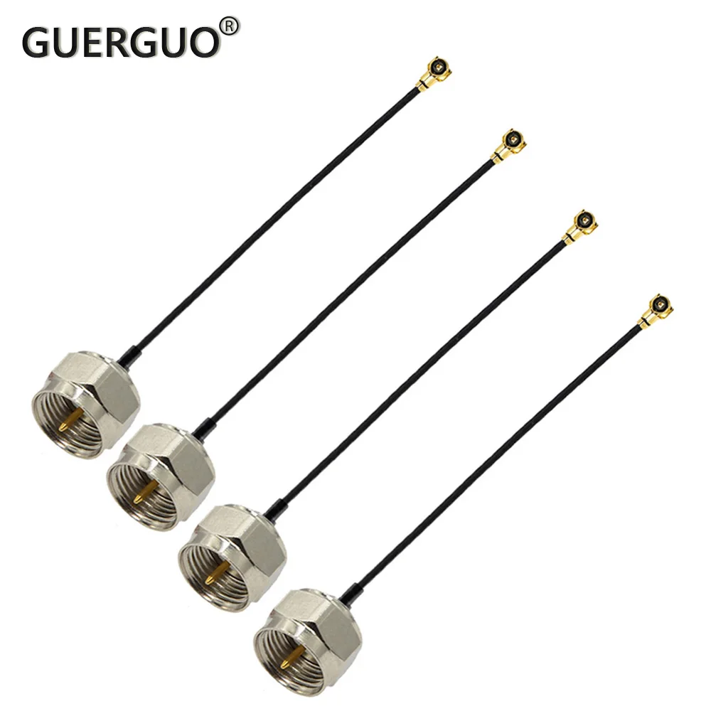 5PCS RF 1.13/0.81mm F to IPX Cable F Male to uFL/u.FL/IPX/IPX-1 Female Jack  RF Coaxial Pigtail 3G Antenna Extension Coax Cable