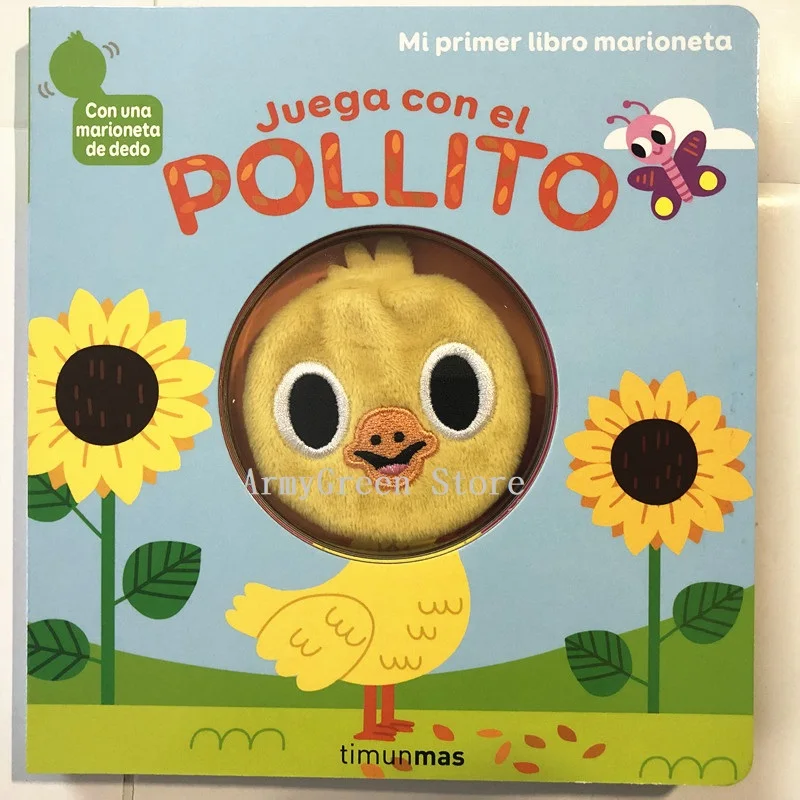 2 Books Parent Child Kids Spanish Book Carhildhood Early Education Enlightenment Lovely Cute Picture 3D Cardboard Book Age 0 - 3