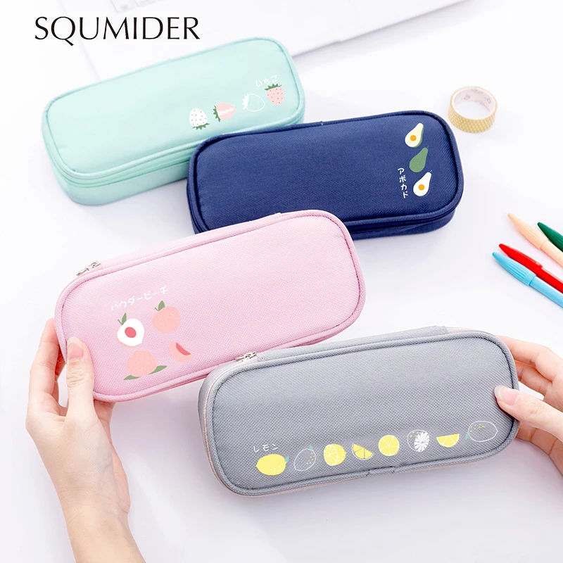 Creative pencil case large capacity pencil case fruit pencil box multifunctional stationery box school stationery estuche escola