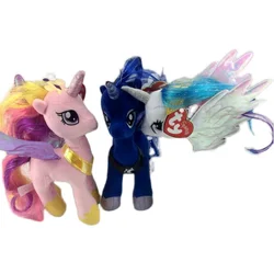 Ty Beanie Boos Shiny Girl Christmas Gift My Little Pony Moon Princess Plush Doll Cartoon Anime Character Souvenir Children's Toy