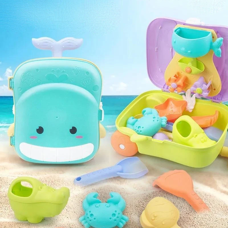 Beach Toys For Kids Baby Beach Game Toys Children Sandbox Set Kit Summer Toys For Beach Play Sand Water Game Trolley Case