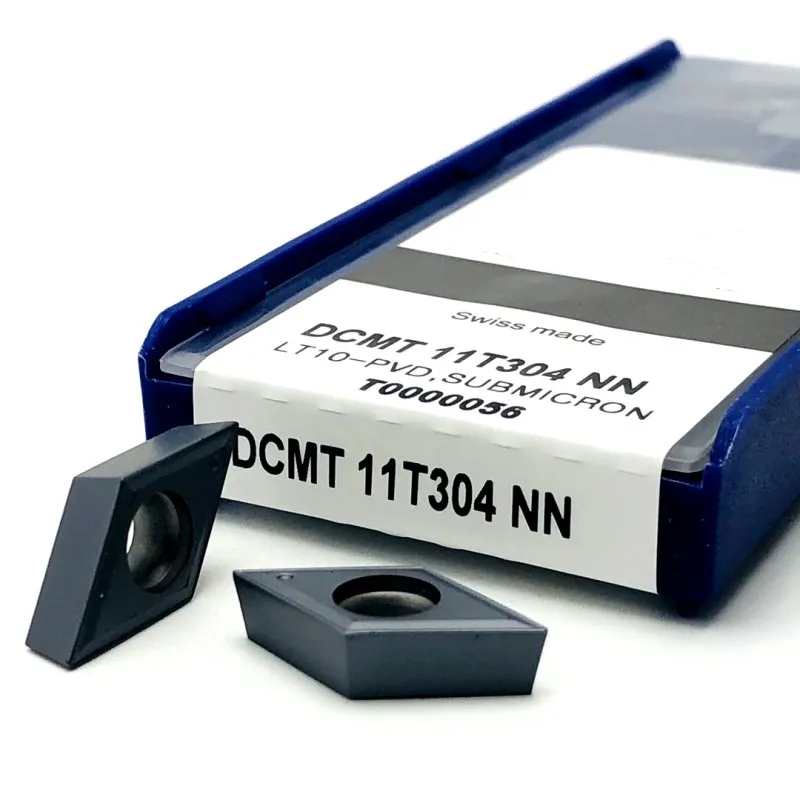 Inserti di tornitura DCMT 11T308-11T304 NN LT10 di alta qualità in metallo duro utensile di tornitura esterna strumento di metallo utensili di tornitura utensile da taglio DCMT11T304