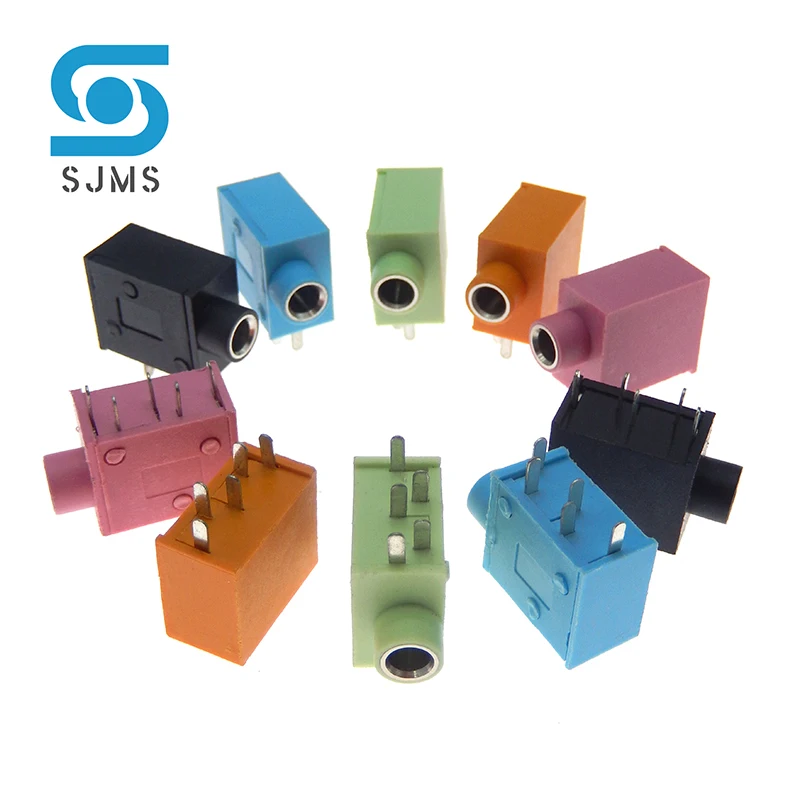 5/10Pcs Headphone Jack Socket PJ-325 3.5MM Stereo Female Socket 3.5 Audio Earphone Connector PJ325 Audio Jack Socket Multicolor