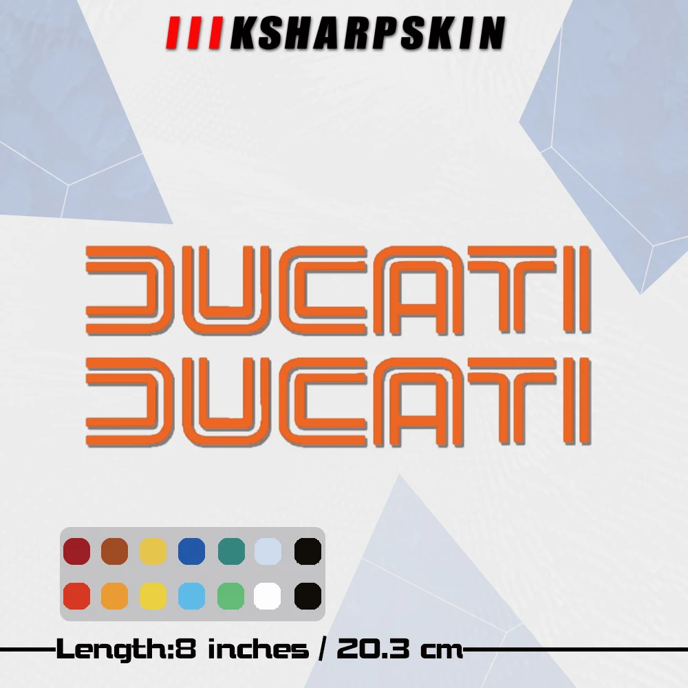 General reflective color stickers for motorcycles, windshield decals, helmet stickers, suitable for ducati