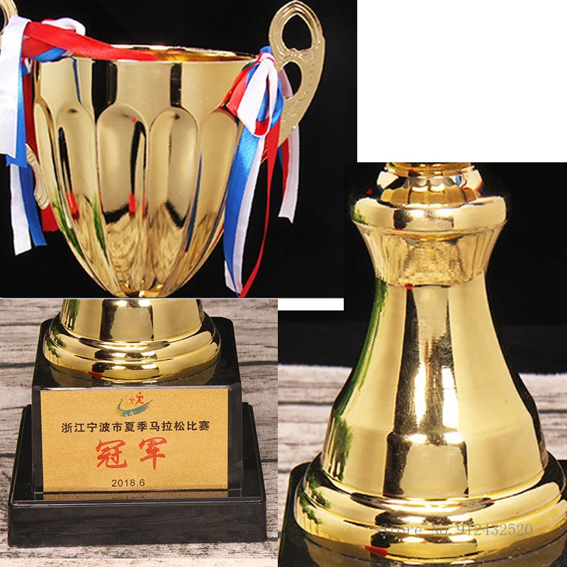 Customizable Trofeo Champions Trophy for Contest, Business Metal Coverless Trophies Award, Football Trophies Medal Souvenir Cup