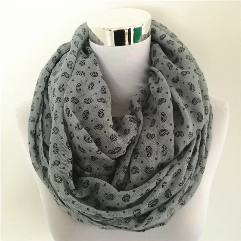 New Cashew nuts infinity scarf women spring scarves lady shawl women paisley loop scarves hot sale viscose long scarf