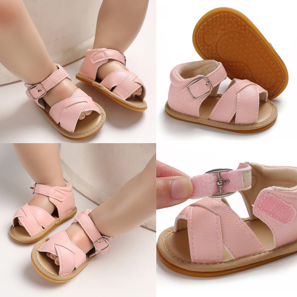 Breathable Summer Baby Kid Boy Girl Sandals Prewalker Newborn Leather Soft Sole Crib Shoes Cute Lovely Baby Shoes