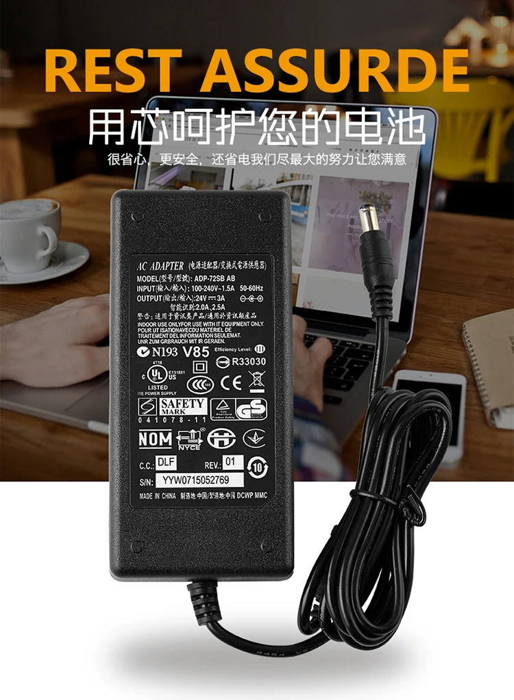 Adapter przewodu zasilającego 24 V dla Zebra GT800 GT820 GX430T elektroniczna powierzchnia samodzielna drukarka kodów kreskowych