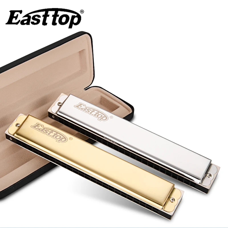 Easttop 24 Hole Professional Tremolo Harmonica A A# B C C# D D# E F F# G G# Mouth Organ Musical Instrument