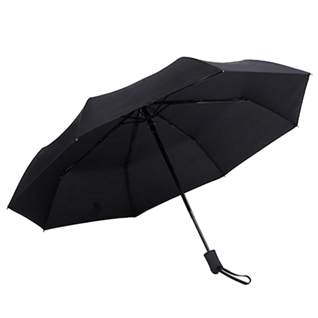 8 Automatic Umbrella Anti-Wind Thick Business Umbrella Three Fold Anti-UV Windproof Large Umbrella Men Women Fashion