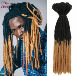 Beleza dourada sintético crochê trança de cabelo 22 Polegada artesanal dreadlock extensões de cabelo fibra de alta temperatura para preto