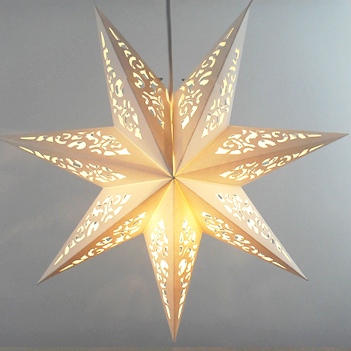 45cm Hollow Out Star Party Light Window Grille Home Bedroom Night Light Garden Hanging Decoration （Without light）