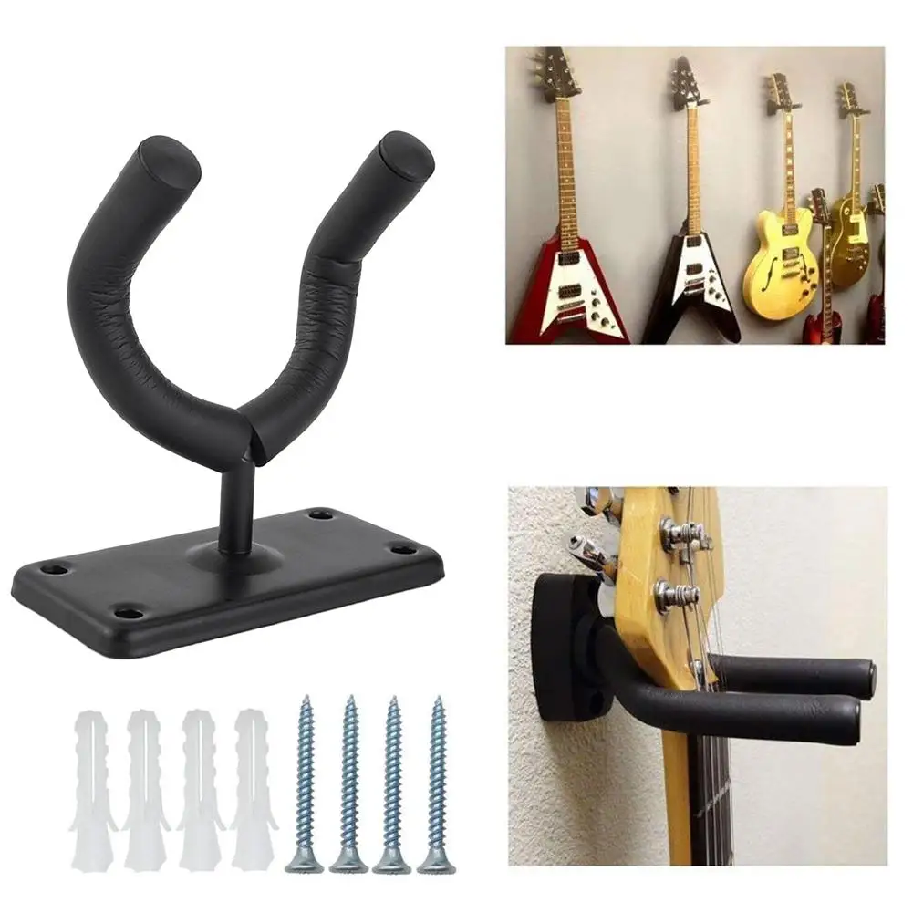 Wall Mount Guitar Hanger Hook Non-slip Holder Stand for Acoustic Guitar Ukulele Violin Bass Guitar Instrument Accessories