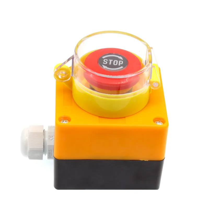 Elevato Stop Button Switch Box Emergency IP67 Waterproof Dustproof Rain proof Lift Mushroom Security Switch