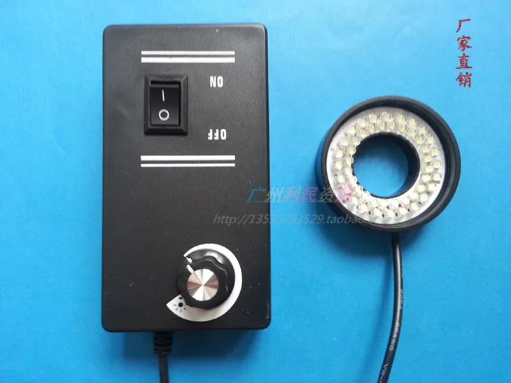 Fuente de luz LED de anillo, fuente de luz LED de 25mm, 5W, 220V, fuente de luz de detección con diámetro interior