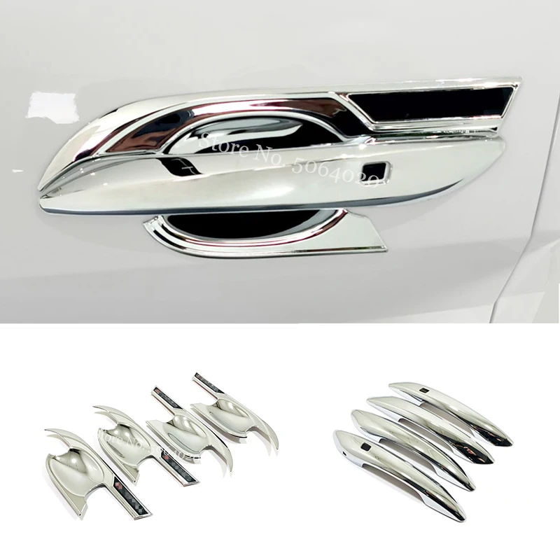 ABS Chrome Car door protector Handle Decoration Cover Trim Car Styling For Hyundai Elantra CN7 2020 2021 Accessories