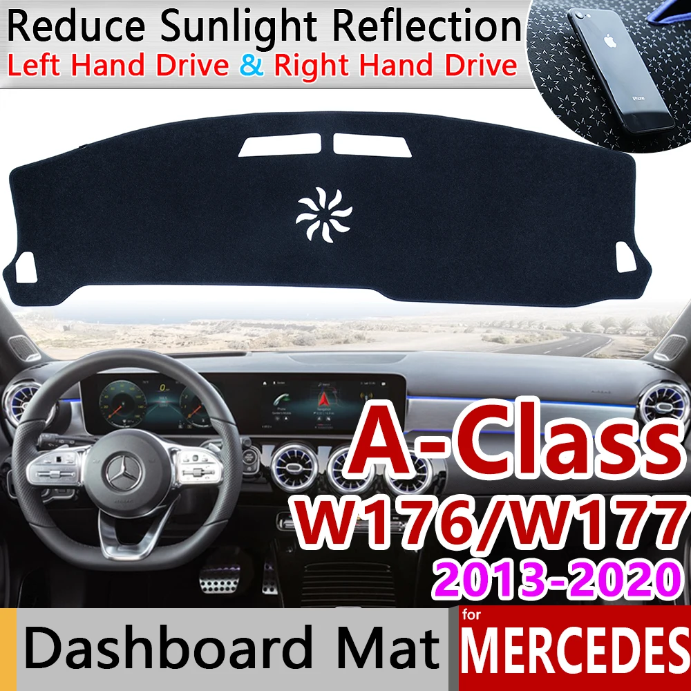 

for Mercedes Benz A-Class W176 W177 Anti-Slip Mat Dashboard Cover Pad Sunshade Dashmat Accessories A-Klasse A160 A180 A200 A45