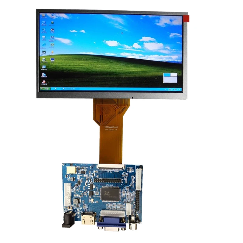 Controlador de pantalla LCD de 7 pulgadas, placa de Control HDMI Compatible con VGA AV para Lattepanda Raspberry Pi Banana Pi 800x480