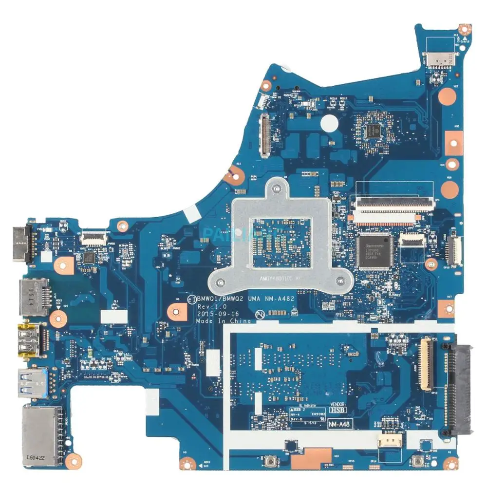 NM-A482 For LENOVO Ideapad 300-15ISK Laptop Motherboard I5-6200U BMWQ1/BMWQ2 UMA NM-A482 5B20K38179 DDR3 Notebook Mainboard Test