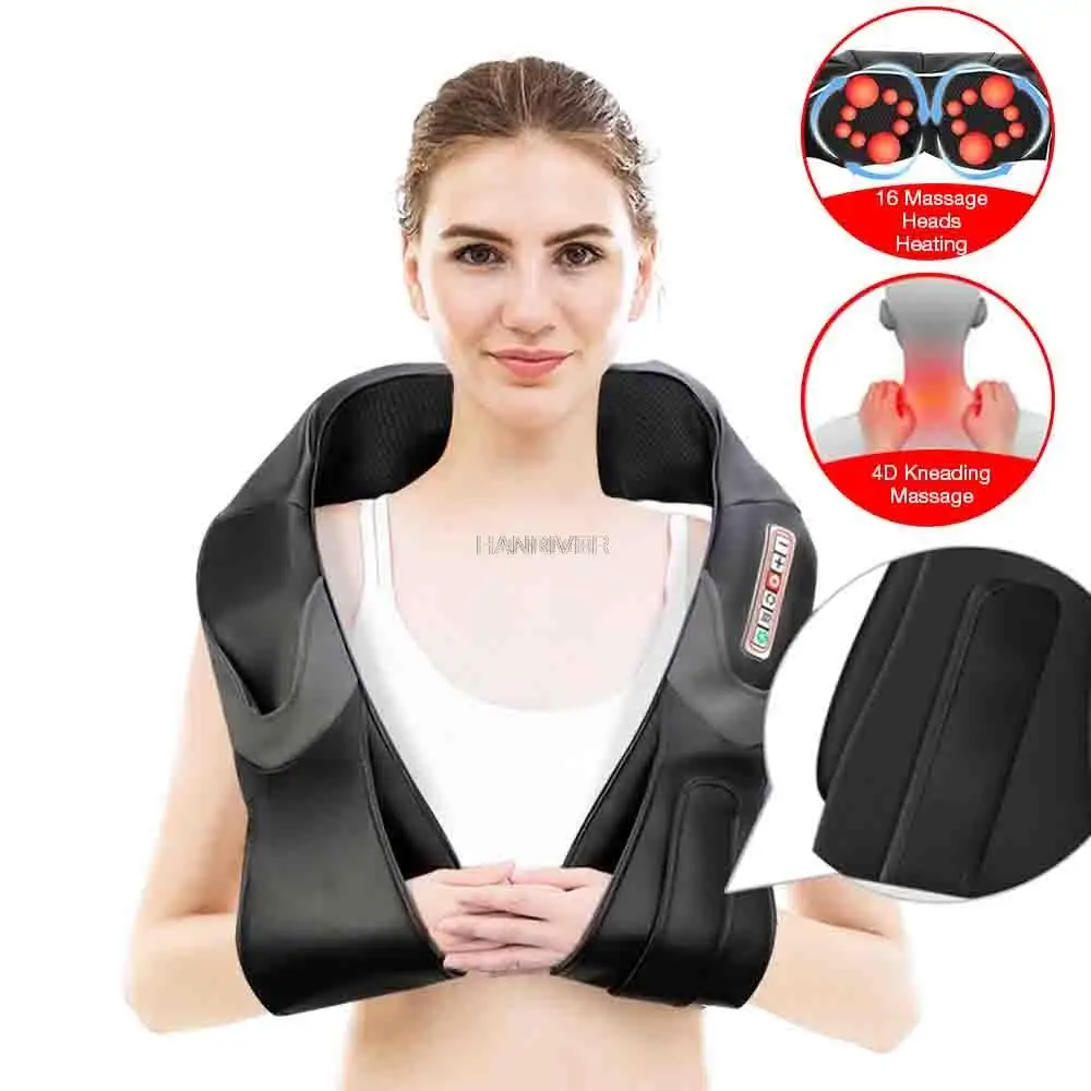 

Household car electric whole body massager U-shaped neck, back and shoulder massage infrared 6-key 3D kneading massage shawl