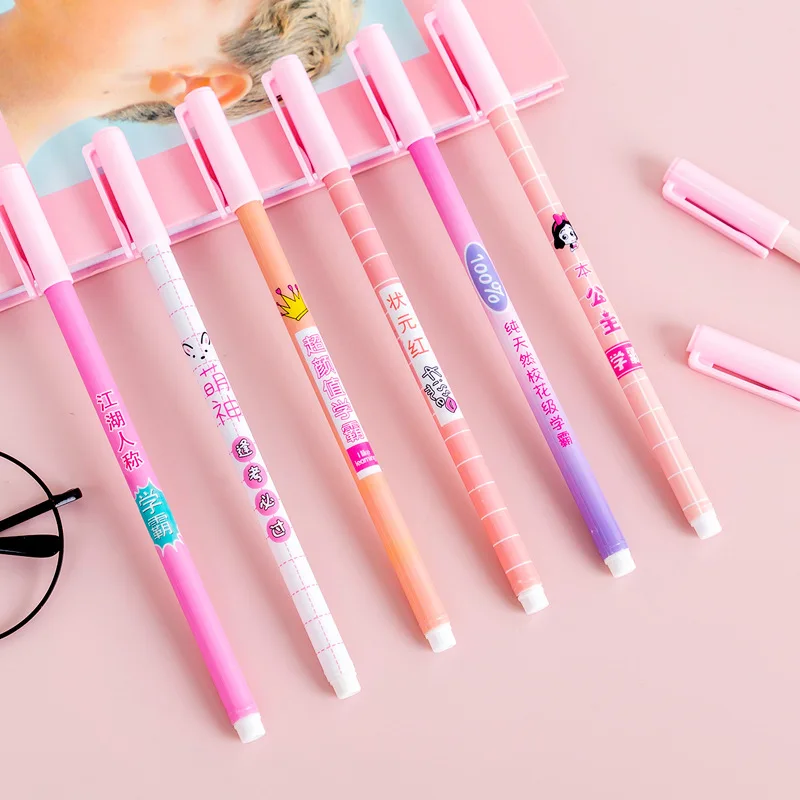 

1pc Pink Girly Heart Creative PA Gel Pen Black Student Stationery Pen Wholesale