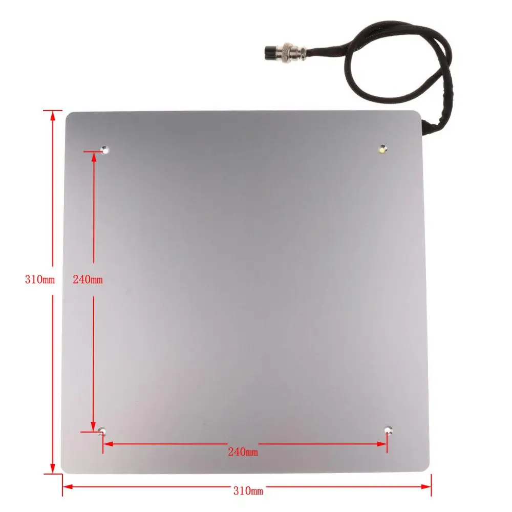 CR-10 Hot bed Aluminium MK3 HeatBed 12V Heatbed Platform 310*310*3mm for CR-10S heated bed 3D Printer Accessories