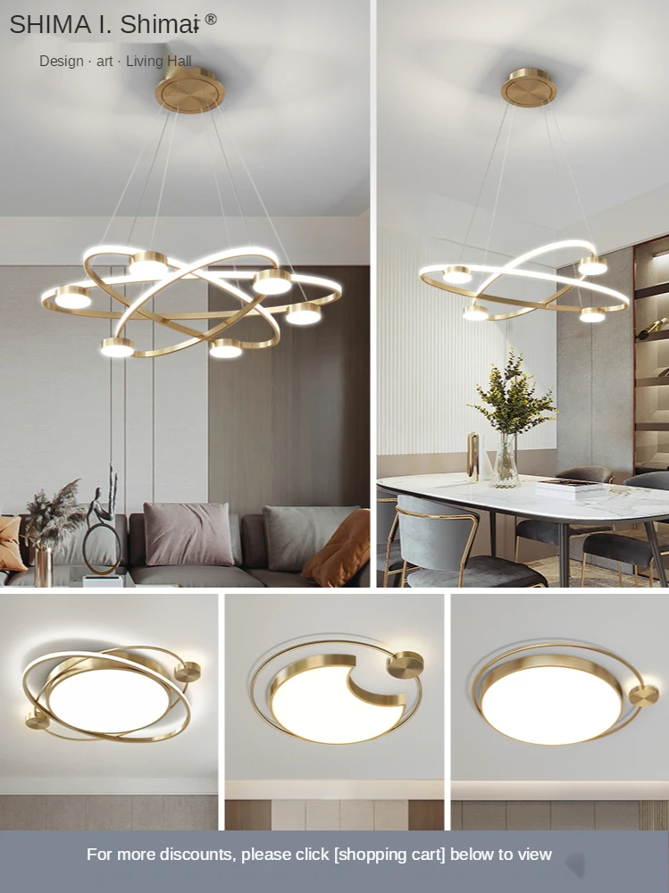 Lamp in the Living Room Light Luxury Creative Simple Nordic Style Restaurant Post-Modern Atmosphere Chandelier