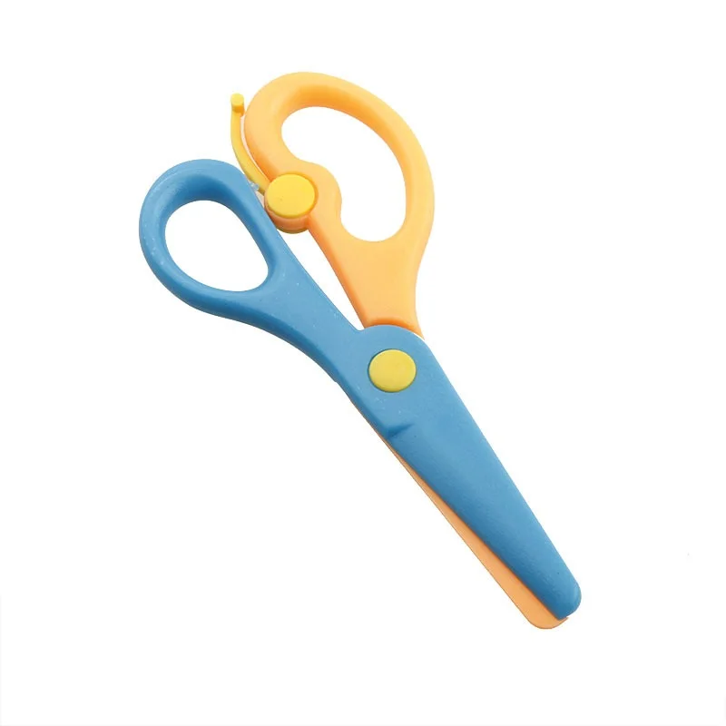 Children Colored Safe Mini Plastic Scissors Student Fashion Stationery Home Kindergarten Kids DIY Paper Cutting Tool