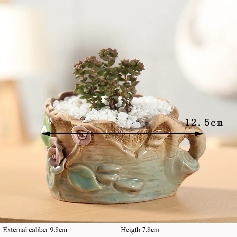 Flower Pot Succulent Cactus Pot Big Caliber Plant Garden Ceramic Planter Pots Outdoor Garden Home Decor windowsill