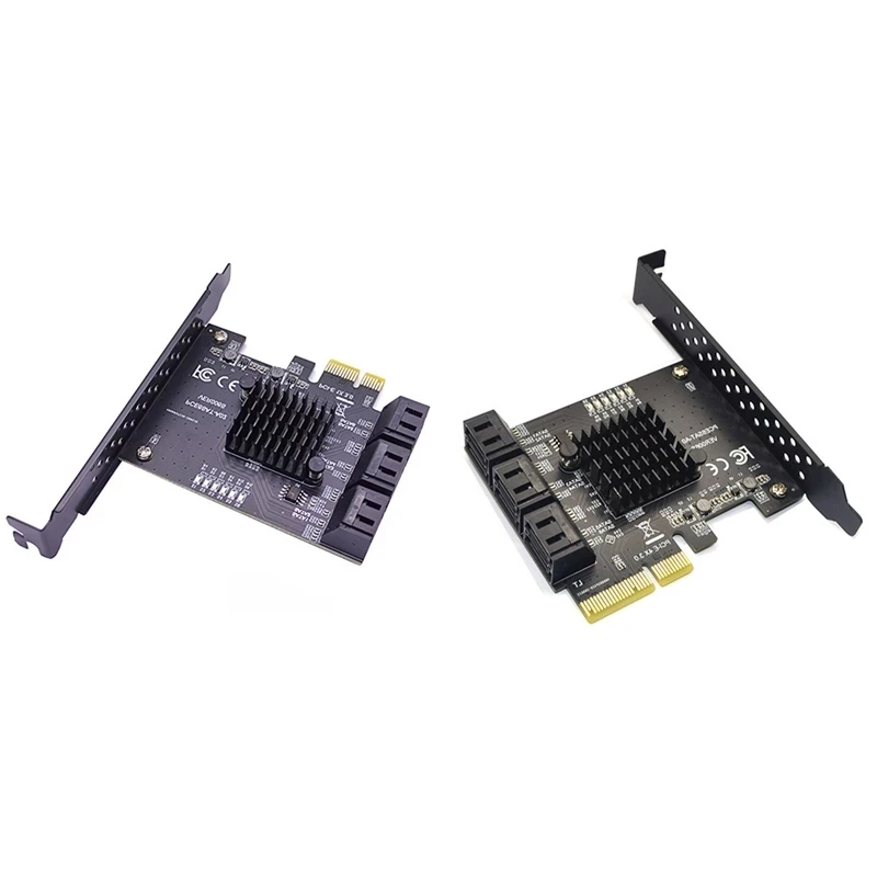 

SATA Card Riser 6Gbps SATA 3.0 to PCI-E Controller Card 6 Ports SATAIII PCIe Expansion Cards PCI Express Adapter for Chia Mining