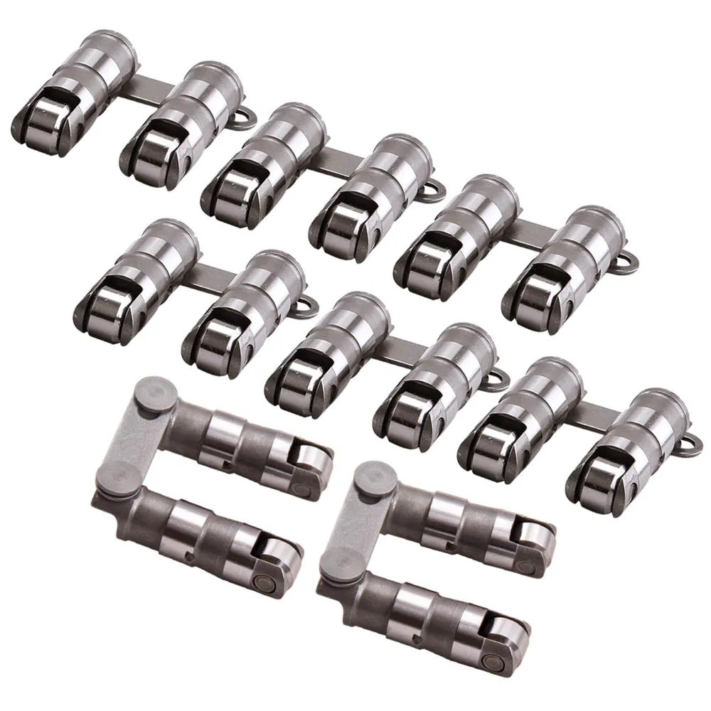 16PCS Hydraulic Valve Lifters w/ Link Bar Small Block For Chevy SBC V8 302 350 400