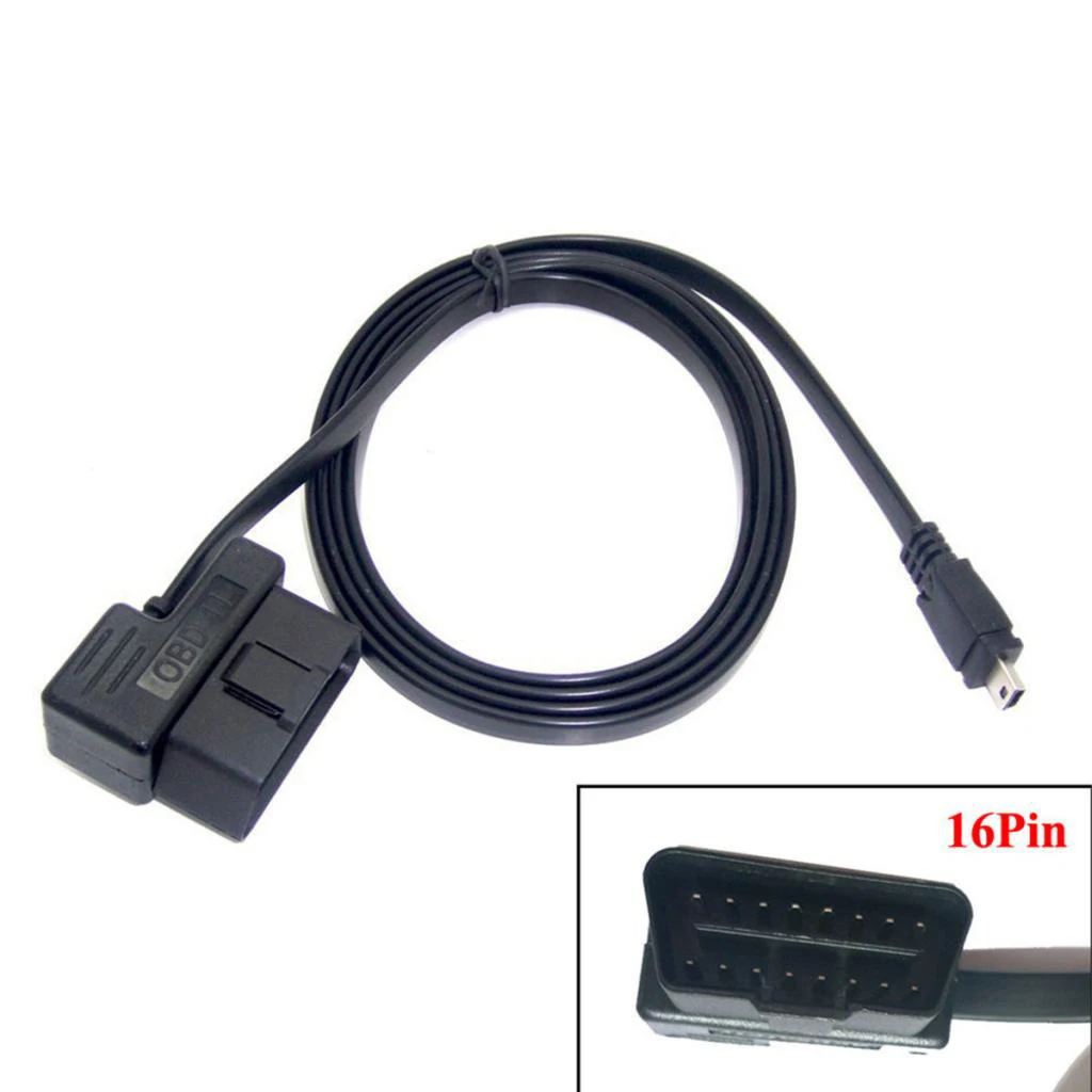 OBD II 16Pin to Mini USB Diagnostic Connect Cable for HUD Head up Display