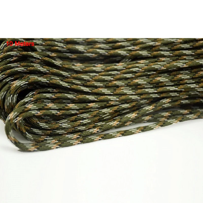 10M Paracord 550 Parachute Cord Lanyard Mil Spec Type III 7 Strand Camping Survival Equipment Tents Rope Outdoor Bracelet Kit