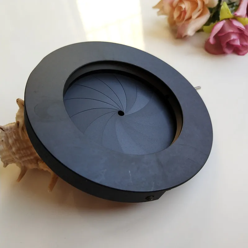 100pcs 3-52MM Amplifying Diameter Zoom Optical Iris Diaphragm Aperture Condenser 14pcs Blades for Digital Camera Microscope