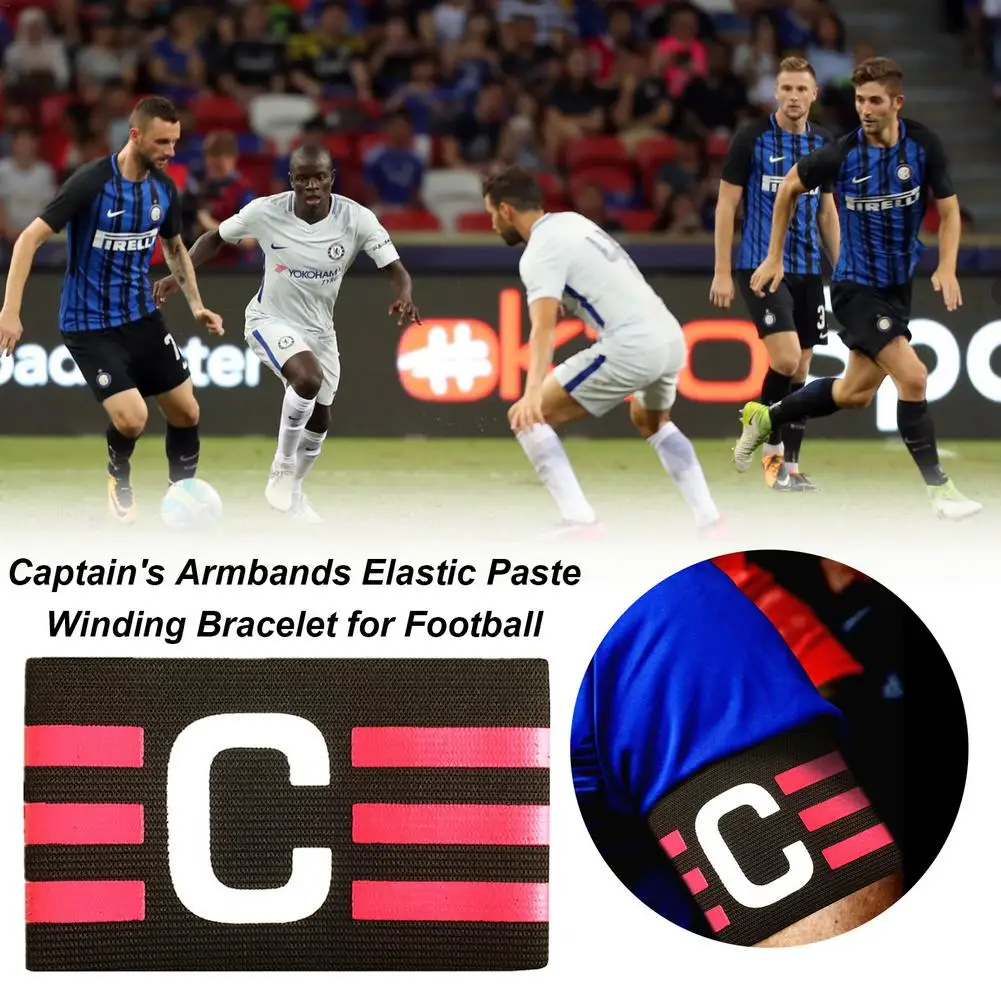 Captains Bands Elastic Captain's Armband For Senior / Junior Football Leader Winding Bracelet For Football School Athletic Pla