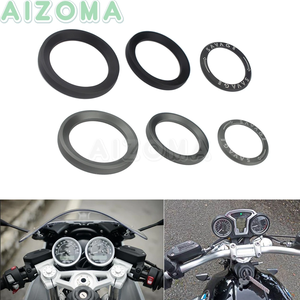 3pcs Motorcycle Tachometer Speedometer Instrument Cover w/ Key Cover Trim Ring For BMW R1200R 2014-2017  R NineT 2014-2017